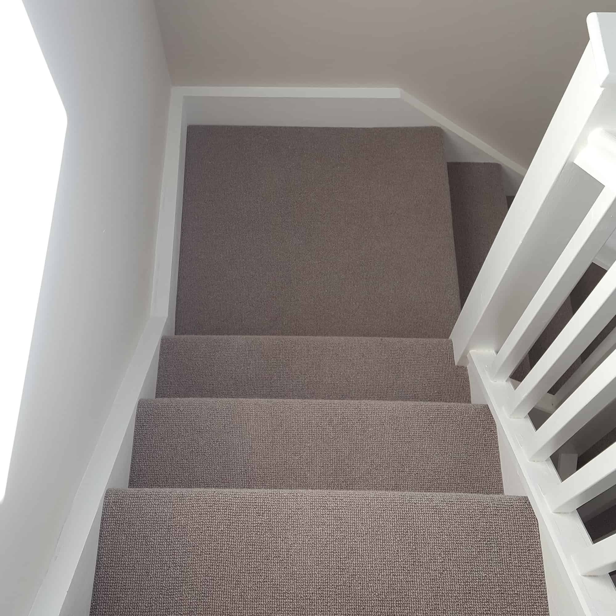 light grey carpet stairs